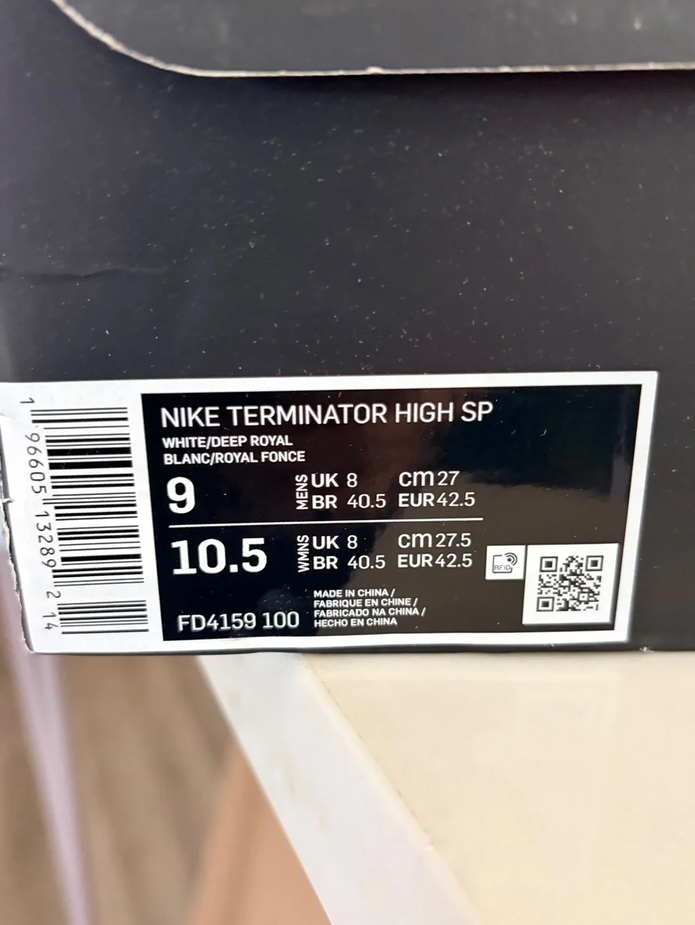 Comme des Garçons Homme Plus x Nike Terminator High sneakers in blue 9 Mens